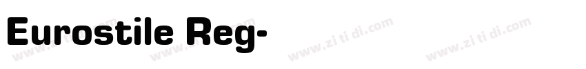 Eurostile Reg字体转换